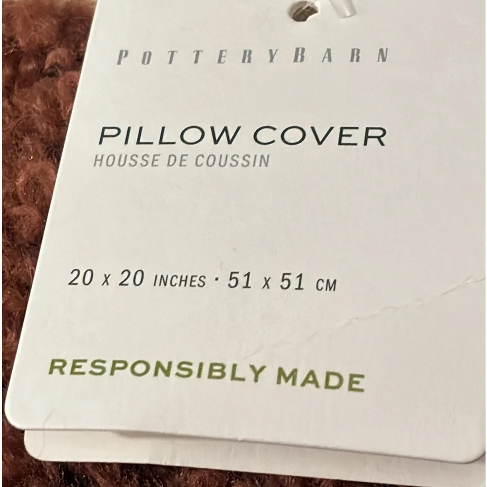 COPY - New Boucle Pillow by pottery barn 20 X 20”